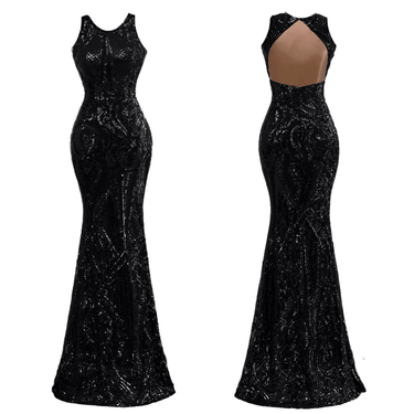 Elegant Backless White Mermaid Gown - Now in Other Colors! -, Dresses , Drestiny , 10, 12, 14, 2, 4, 6, 8, Australia, Black, Canada, Dark Green, Dark Red, FR, Gold, Maxi Dresses, New Zealand, Sleeveless, United Kingdom, United States , Drestiny , www.shopdrestiny.com